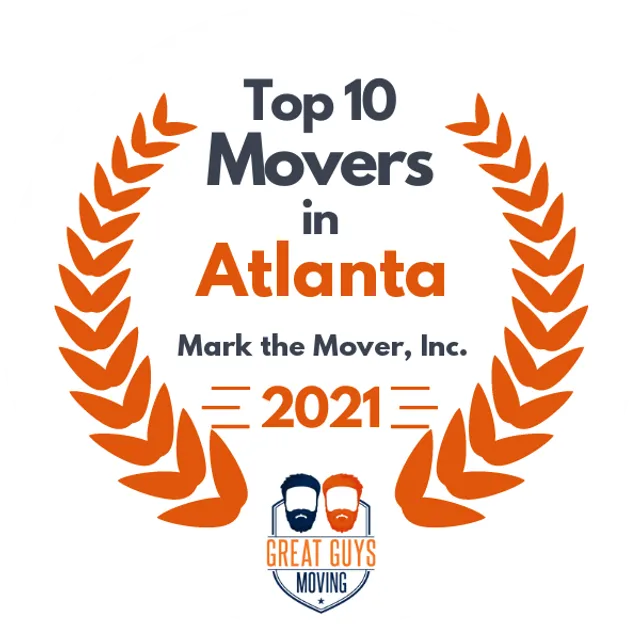 Top 10 Movers in Atlanta, GA 2021 award