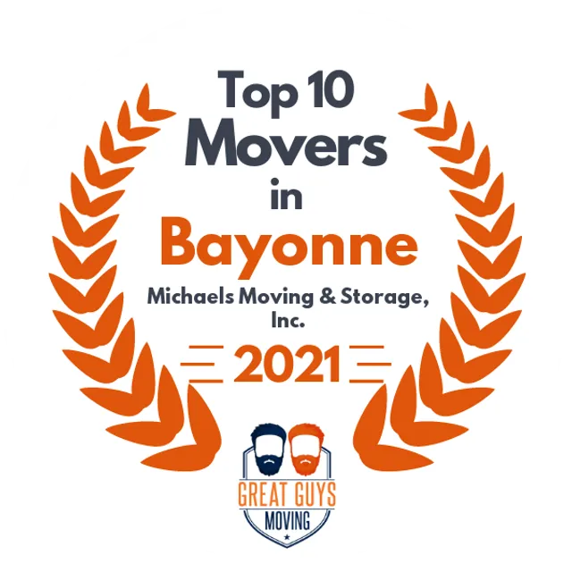 Top 10 Movers in Elizabeth, NJ 2021 award