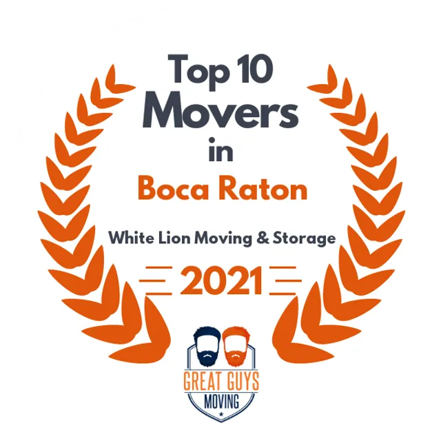 Top 10 Movers in West Palm Beach, FL 2021 award