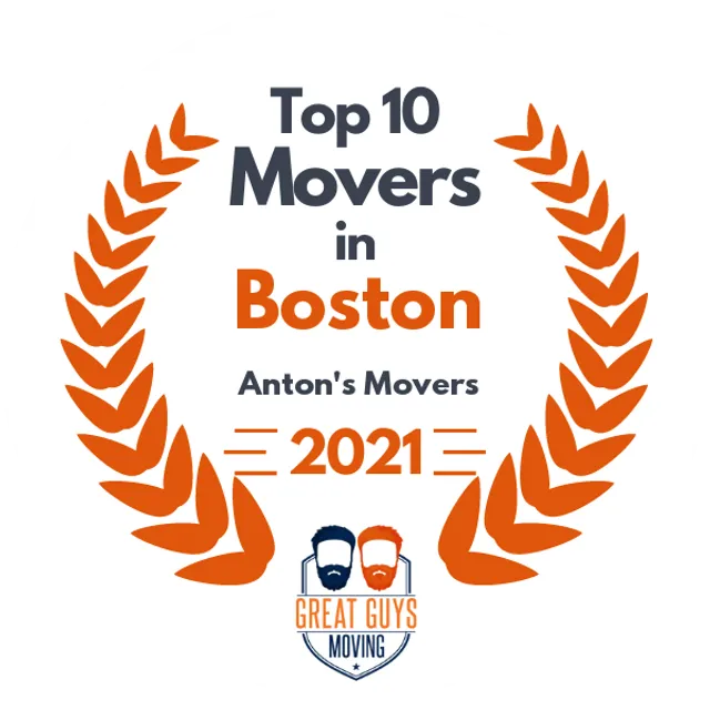 Top 10 Movers in Boston, MA 2021 award