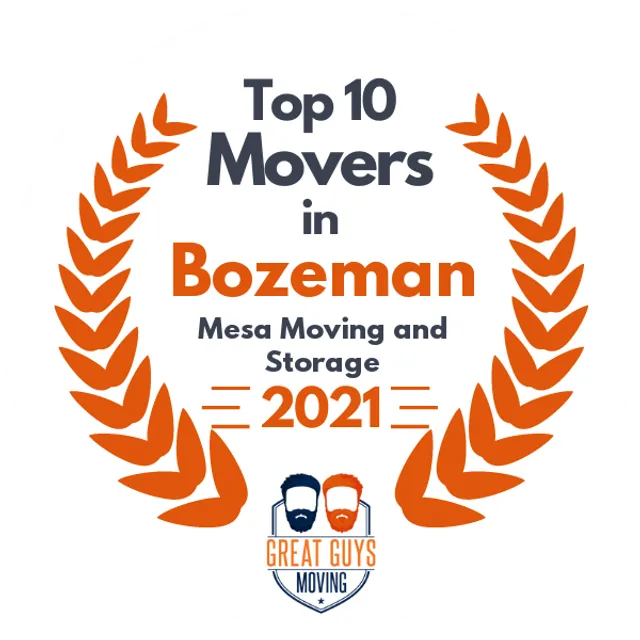 Top 10 Movers in Bozeman, MT 2021 award