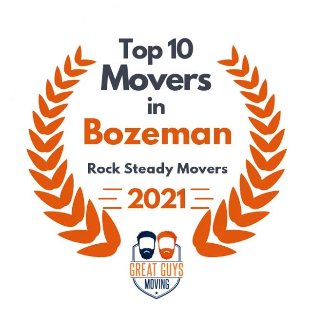 Top 10 Movers in Bozeman, MT 2021 award