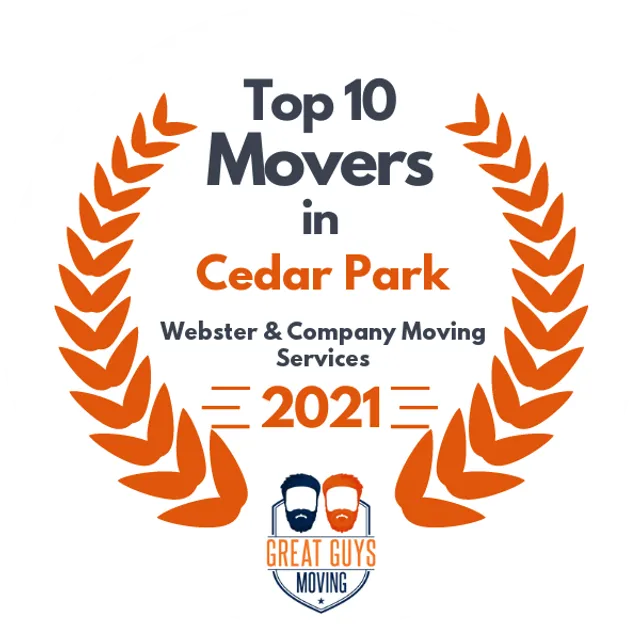 Top 10 Movers in Austin, TX 2021 award