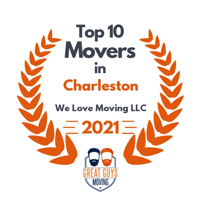 Top 10 Movers in Charleston, SC 2021 award