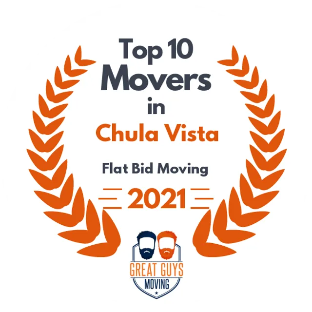 Top 10 Movers in San Diego, CA 2021 award