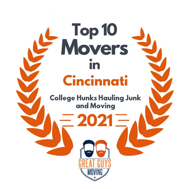 Top 10 Movers in Cincinnati, OH 2021 award