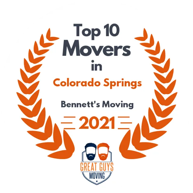 Top 10 Movers in Colorado Springs, CO 2021 award