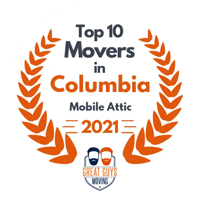 Top 10 Movers in Columbia, SC 2021 award