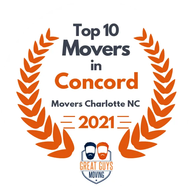 Top 10 Movers in Charlotte, NC 2021 award