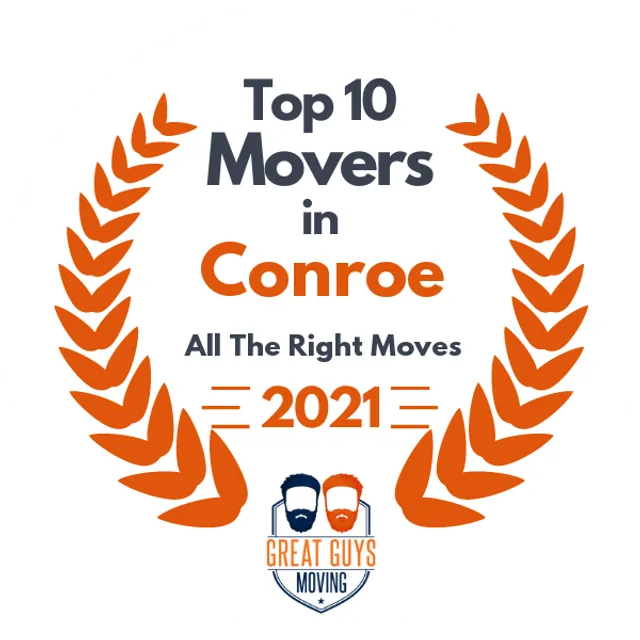 Top 10 Movers in Conroe, TX 2021 award