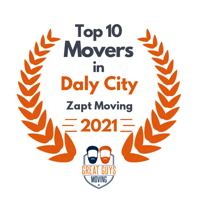 Top 10 Movers in Daly City, CA 2021 award