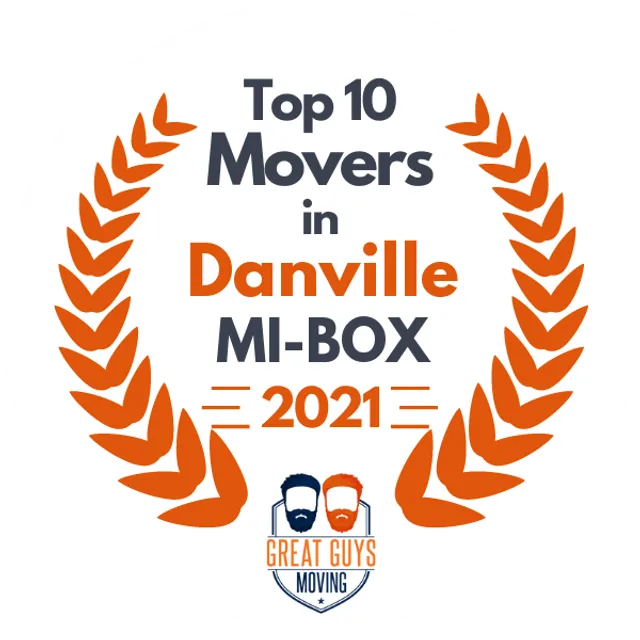 Top 10 Movers in Danville, IL 2021 award