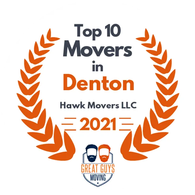 Top 10 Movers in Denton, TX 2021 award