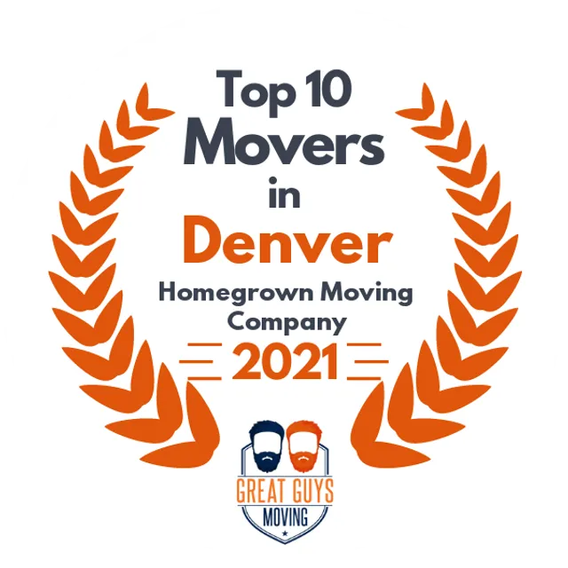 Top 10 Movers in Denver, CO 2021 award