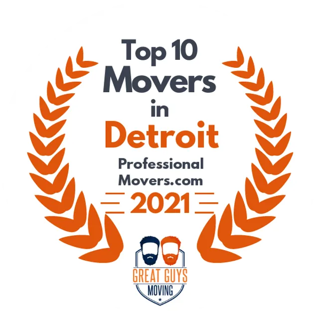 Top 10 Movers in Detroit, MI 2021 award