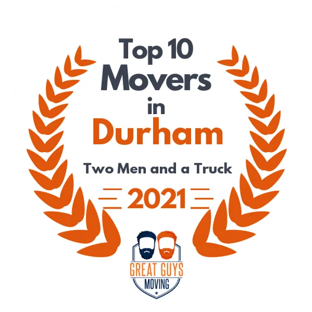 Top 10 Movers in Raleigh, NC 2021 award