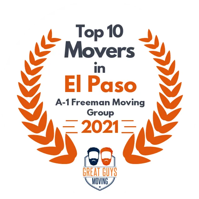 Top 10 Movers in El Paso, TX 2021 award