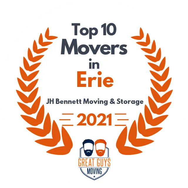 Top 10 Movers in Erie, PA 2021 award