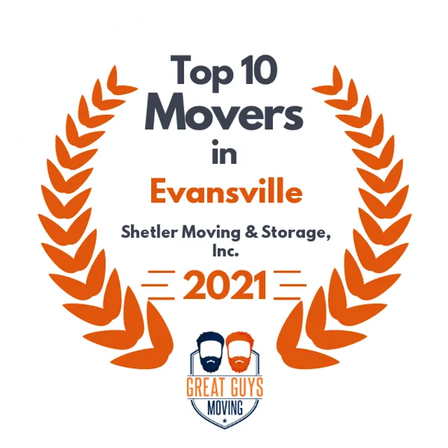 Top 10 Movers in Evansville, IN 2021 award