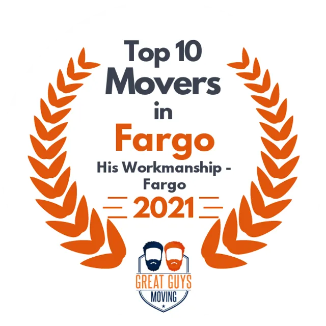 Top 10 Movers in Fargo, ND 2021 award