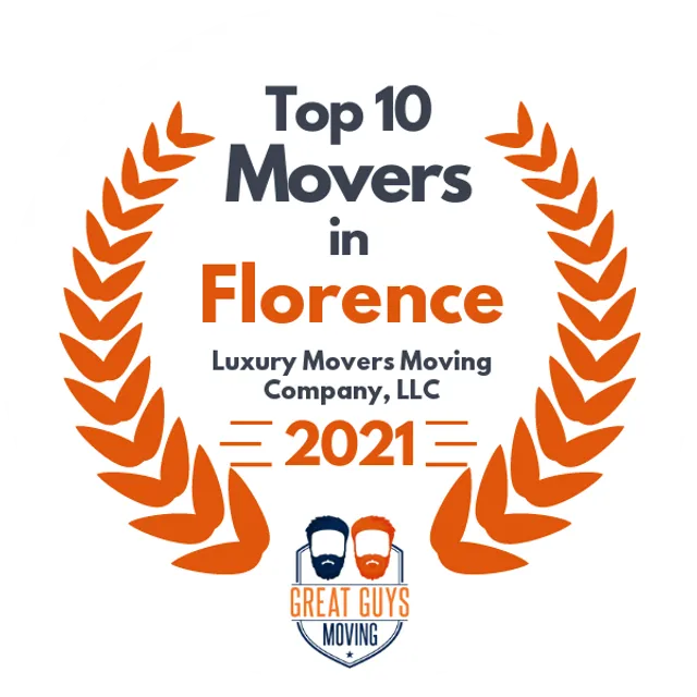 Top 10 Movers in Florence, SC 2021 award