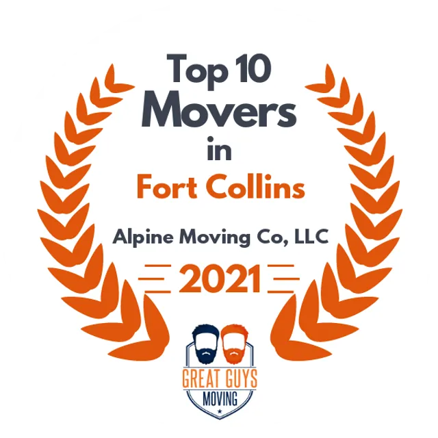 Top 10 Movers in Fort Collins, CO 2021 award