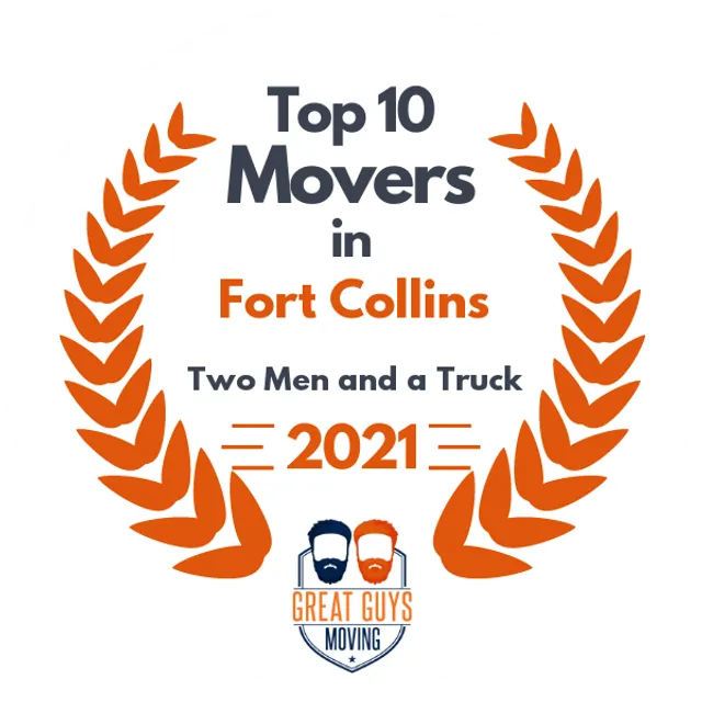 Top 10 Movers in Fort Collins, CO 2021 award