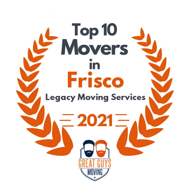 Top 10 Movers in Plano, TX 2021 award