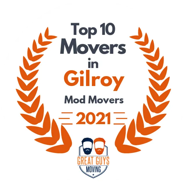 Top 10 Movers in San Jose, CA 2021 award