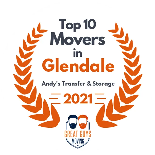 Top 10 Movers in Glendale, CA 2021 award