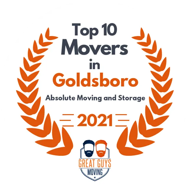 Top 10 Movers in Wilmington, NC 2021 award