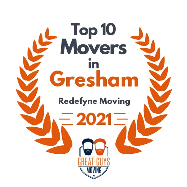 Top 10 Movers in Portland, OR 2021 award