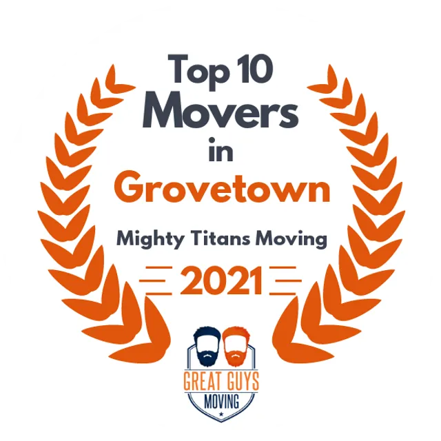 Top 10 Movers in Augusta, GA 2021 award