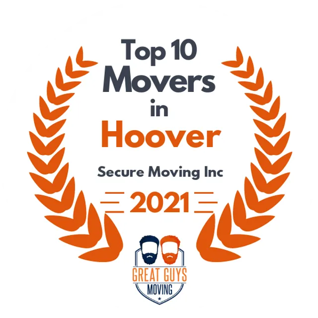 Top 10 Movers in Birmingham, AL 2021 award