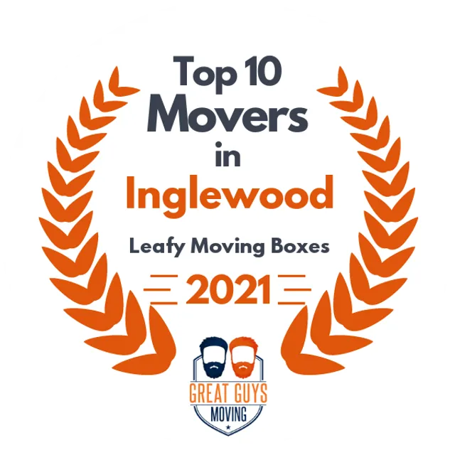 Top 10 Movers in Inglewood, CA 2021 award