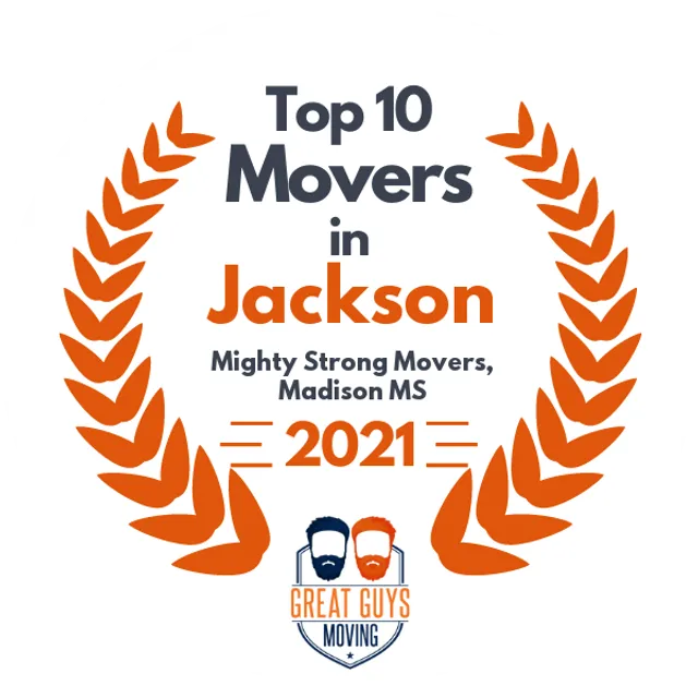 Top 10 Movers in Jackson, MS 2021 award