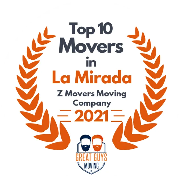 Top 10 Movers in Los Angeles, CA 2021 award