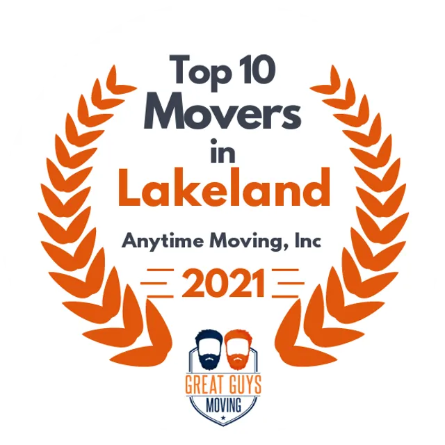 Top 10 Movers in Lakeland, FL 2021 award