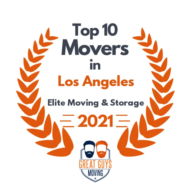 Top 10 Movers in Los Angeles, CA 2021 award