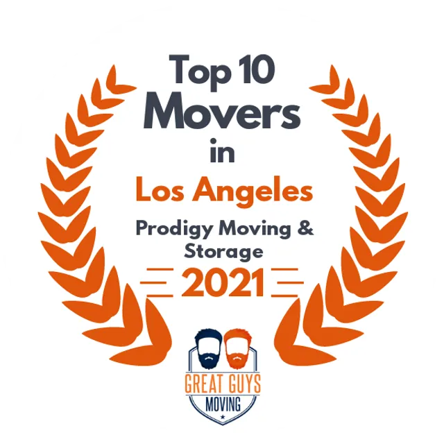 Top 10 Movers in Los Angeles, CA 2021 award