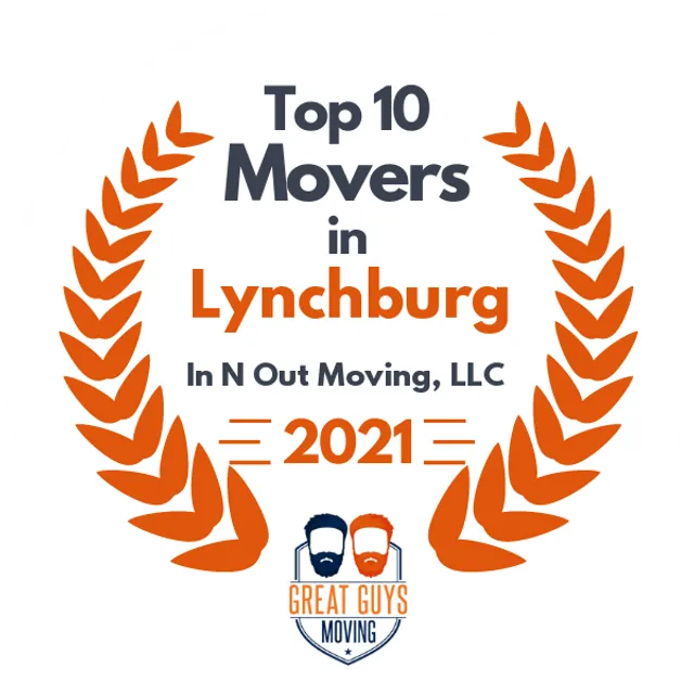 Top 10 Movers in Roanoke, VA 2021 award