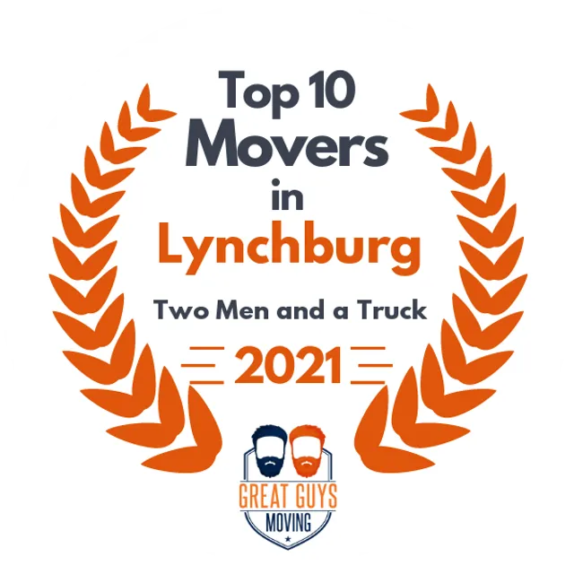 Top 10 Movers in Lynchburg, VA 2021 award