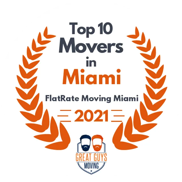 Top 10 Movers in Miami, FL 2021 award