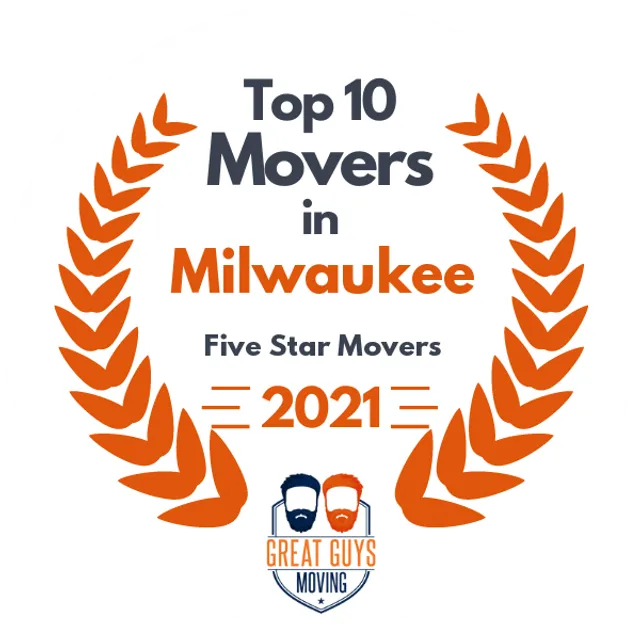 Top 10 Movers in Milwaukee, WI 2021 award