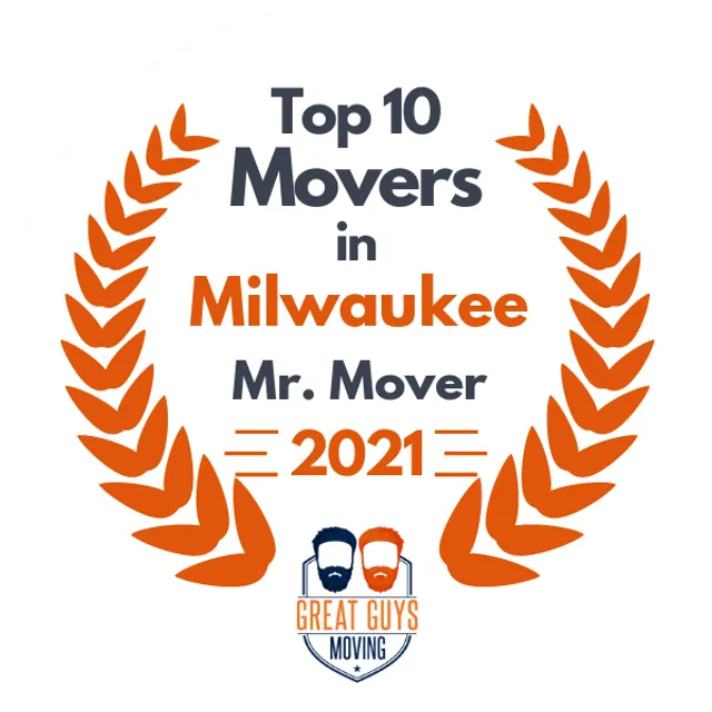 Top 10 Movers in Milwaukee, WI 2021 award