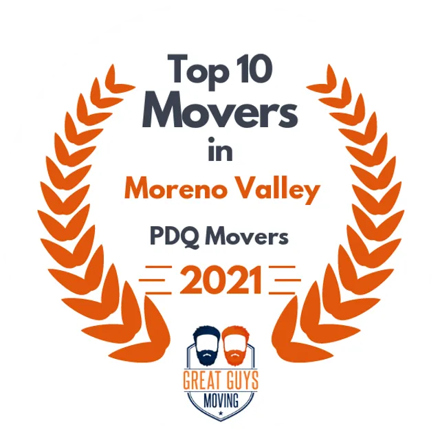 Top 10 Movers in Riverside, CA 2021 award