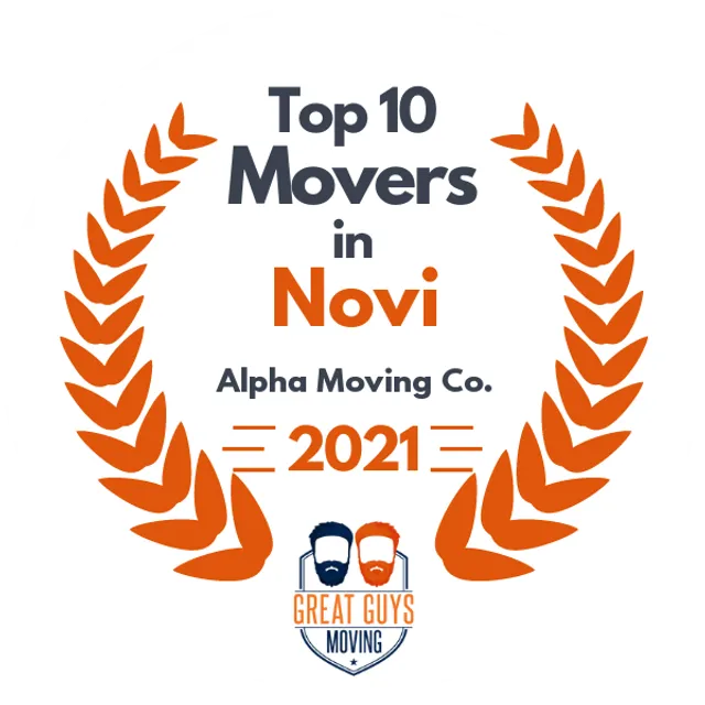 Top 10 Movers in Warren, MI 2021 award