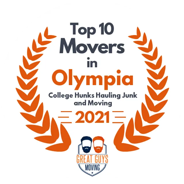 Top 10 Movers in Olympia, WA 2021 award