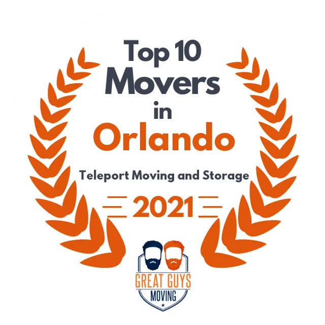 Top 10 Movers in Orlando, FL 2021 award