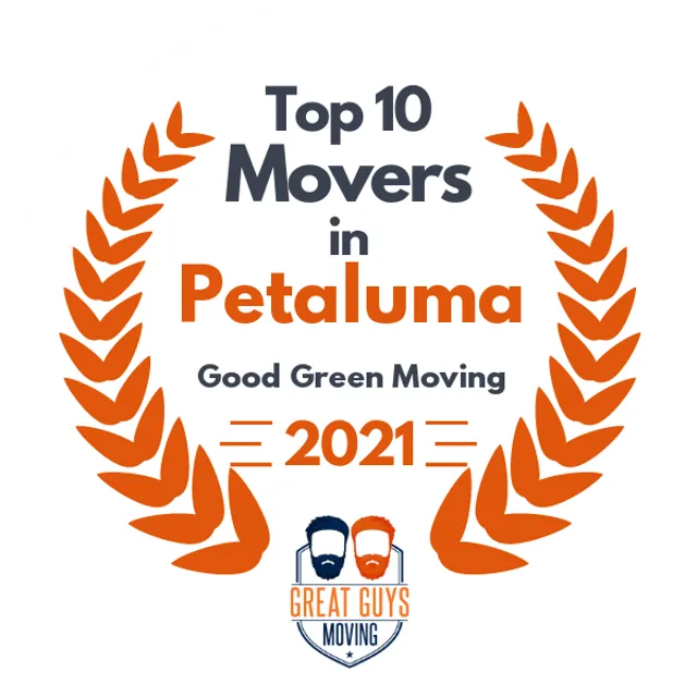 Top 10 Movers in Petaluma, CA 2021 award